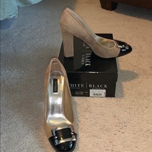 White House Black Market Heels Camel & Black Heels